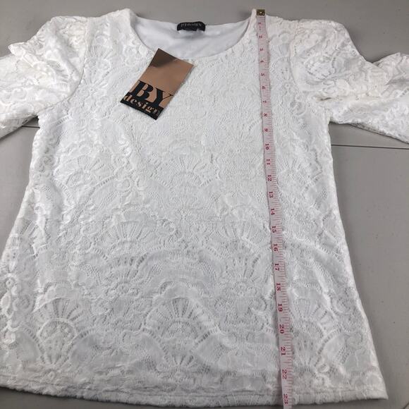 Lace floral lined blouse by design small - Picture 4 of 10